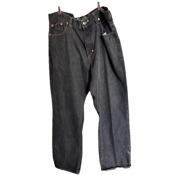 Coogi Men Jean Black Sz 42/35 Embroidered Grunge Goth Skater Punkcore Gothrock - Picture 4 of 8